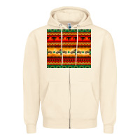 Sandshell thunderbird bullskull Aztec pattern Zipper Hoodie - BarkalooDesign