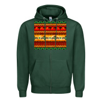 Sports Green thunderbird bullskull Aztec pattern Zipper Hoodie - BarkalooDesign
