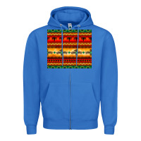 True Royal thunderbird bullskull Aztec pattern Zipper Hoodie - BarkalooDesign
