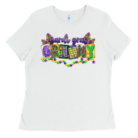 White mardi gras grammy Ladies Tee - CowGirlArtShop
