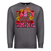 Charcoal Heather sassy little thing with crown Premium Sweatshirt - AdoDesignShop