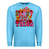 Ocean Blue sassy little thing with crown Premium Sweatshirt - AdoDesignShop