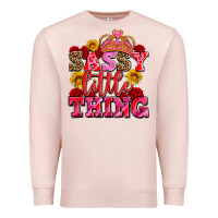 Pale Pink sassy little thing with crown Premium Sweatshirt - AdoDesignShop