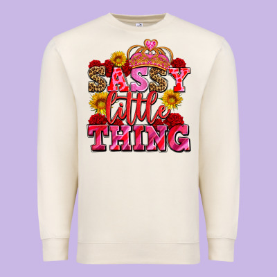 Sassy Little Thing With Crown Premium Sweatshirt Designed By Adodesignshop