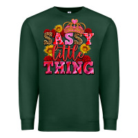 Sports Green sassy little thing with crown Premium Sweatshirt - AdoDesignShop
