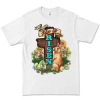 White He is risen Bunny Cross Easter Day Premium Tee - HowdyJamesFarm