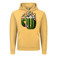 Vintage Mustard Day Of The Dead Mexican Cactus Vintage Hoodie - FaDigitalArtStudio