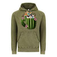 Vintage Olive Day Of The Dead Mexican Cactus Vintage Hoodie - FaDigitalArtStudio