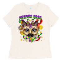 Bone meowdi gras mardi gras cat Ladies Tee - CowGirlArtShop