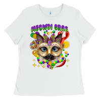 Meowdi Gras Mardi Gras Cat Ladies Tee | Teevron