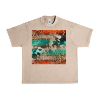 French Oak Leopard Cowhide Pattern Urban Heavy Tee - CowCowDesign