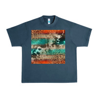 Midnight Navy Leopard Cowhide Pattern Urban Heavy Tee - CowCowDesign