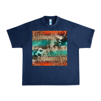 Navy Leopard Cowhide Pattern Urban Heavy Tee - CowCowDesign