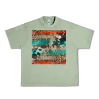 Oil Green Leopard Cowhide Pattern Urban Heavy Tee - CowCowDesign