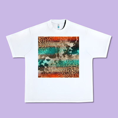 Leopard Cowhide Pattern Urban Heavy Tee Designed By Cowcowdesign