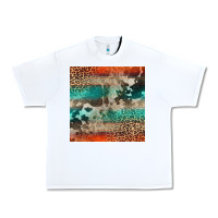 White Leopard Cowhide Pattern Urban Heavy Tee - CowCowDesign