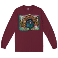 Burgundy thanksgiving turkey with background Long Sleeve Tee - RanaPortraitStore