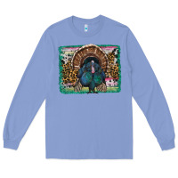 Colony Blue thanksgiving turkey with background Long Sleeve Tee - RanaPortraitStore
