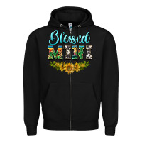 Black blessed mini Zipper Hoodie - BarkalooDesign