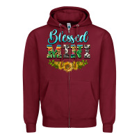 Burgundy blessed mini Zipper Hoodie - BarkalooDesign