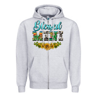 Heather Grey blessed mini Zipper Hoodie - BarkalooDesign
