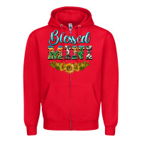 Red blessed mini Zipper Hoodie - BarkalooDesign