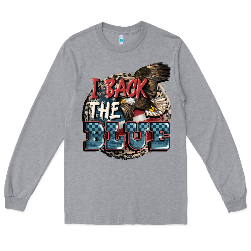 I Back The Blue Long Sleeve Tee by FaDigitalArtStudio | Teevron