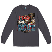 Smoke I back the blue Long Sleeve Tee - FaDigitalArtStudio