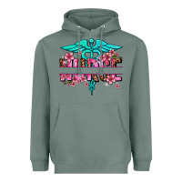Sage floral nurse preview Heavyweight Hoodie - AdoDesignShop