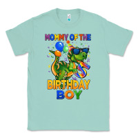 Seafoam mommy of the 5 th birthday boy t rex Classic Tee - CowGirlArtShop