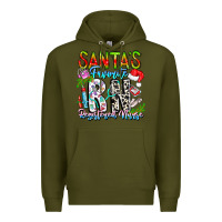 Army Green Santa's Favorite RN Registered Nurse Premium Hoodie - CowhideDigitalArt