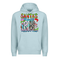 Blue Mist Santa's Favorite RN Registered Nurse Premium Hoodie - CowhideDigitalArt