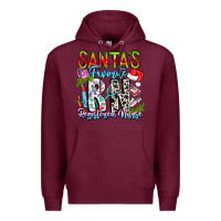 Burgundy Santa's Favorite RN Registered Nurse Premium Hoodie - CowhideDigitalArt