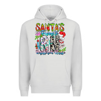 Dove Grey Santa's Favorite RN Registered Nurse Premium Hoodie - CowhideDigitalArt