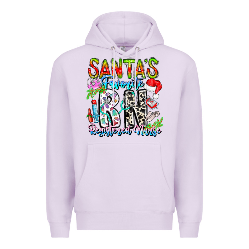 Santa's Favorite Rn Registered Nurse Premium Hoodie by CowhideDigitalArt | Teevron