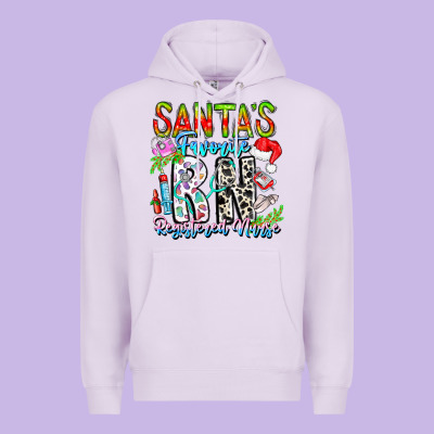Santa's Favorite Rn Registered Nurse Premium Hoodie Designed By Cowhidedigitalart