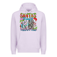 Lilac Santa's Favorite RN Registered Nurse Premium Hoodie - CowhideDigitalArt