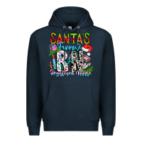 Navy Santa's Favorite RN Registered Nurse Premium Hoodie - CowhideDigitalArt