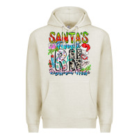 Oatmeal Heather Santa's Favorite RN Registered Nurse Premium Hoodie - CowhideDigitalArt