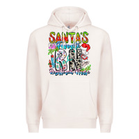 Pale Pink Santa's Favorite RN Registered Nurse Premium Hoodie - CowhideDigitalArt