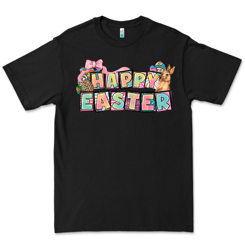 Happy Easter Plate Letters Easter Day Premium Tee by HowdyJamesFarm | Teevron