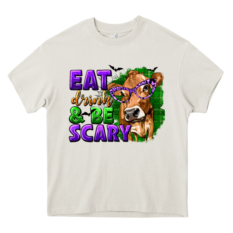 Eat Drink And Be Scary With Halloween Heavy Core Tee by texasbilliewilder | Teevron