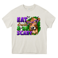 Cream Eat Drink and Be Scary with Halloween Heavy Core Tee - texasbilliewilder