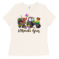 Bone mardi gras tractor Ladies Tee - CowGirlArtShop