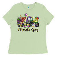Matcha mardi gras tractor Ladies Tee - CowGirlArtShop