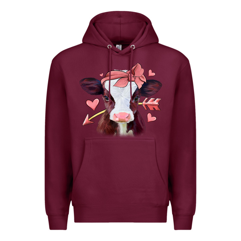 Valentines Day Baby Calf Premium Hoodie by Jasminsmagicworld | Teevron