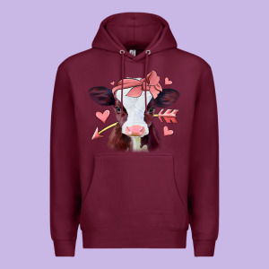 Valentines Day Baby Calf Premium Hoodie Designed By Jasminsmagicworld