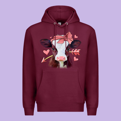 Valentines Day Baby Calf Premium Hoodie Designed By Jasminsmagicworld