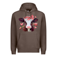 Coffee valentines day baby calf Premium Hoodie - Jasminsmagicworld