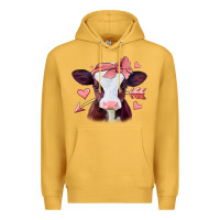 Mustard valentines day baby calf Premium Hoodie - Jasminsmagicworld